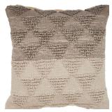 Eclectic Grey Geometric Hypoallergenic 18 in. Throw Pillow