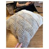 Eclectic Grey Geometric Hypoallergenic 18 in. Throw Pillow