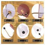 Wooden Bookshelf Lamp with Bulb, Vintage Book Sconce, Classic