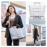 $60 Fashion Handmade Large Faux Leather Laptop Tote, 15.6 inch