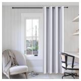 ChrisDowa Blackout Curtains 120L, Grommet, Greyish White