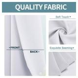 ChrisDowa Blackout Curtains 120L, Grommet, Greyish White