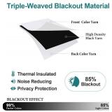 ChrisDowa Blackout Curtains 120L, Grommet, Greyish White