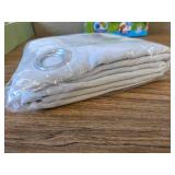 ChrisDowa Blackout Curtains 120L, Grommet, Greyish White