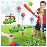 4-in-1 Kids Water Sprinklers T Ball Set & Water Ball Toy