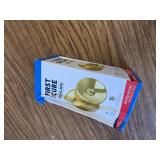 First Secure by Schlage Keyed Entry Knob, Bright Brass Finish