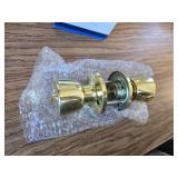First Secure by Schlage Keyed Entry Knob, Bright Brass Finish