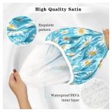 3PC Reusable Shower Caps & 3 Pairs Exfoliating Bath Gloves