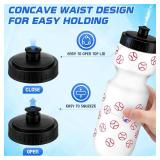 12 Pcs Reusable Sports Squeeze Water Bottles Black/White