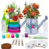 Hapinest Grow & Paint Watering Can Flower Garden Kit for Kids 6+