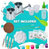 Hapinest Grow & Paint Watering Can Flower Garden Kit for Kids 6+