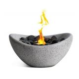 $120 NORDHAUS Table Top Fire Bowl Concrete Fire Pit