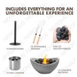 $120 NORDHAUS Table Top Fire Bowl Concrete Fire Pit