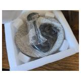 $120 NORDHAUS Table Top Fire Bowl Concrete Fire Pit