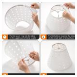 Large Lamp Shades Set of 2, 7 x 13 x 10 inch, Cut-out Stars