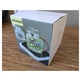 Glass Pitcher with Lid, 47 oz, Hand Blown, Heat Resistant