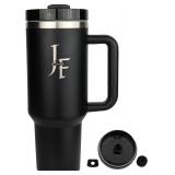 Cream Colored Liqui-Flow Tumbler 40oz - Stainless Steel, Double Wall Vacuum