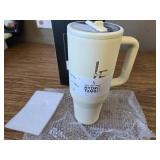 Cream Colored Liqui-Flow Tumbler 40oz - Stainless Steel, Double Wall Vacuum