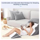 $70 MASVIS 5Pcs Orthopedic Bed Wedge Pillow Set - High Density