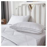 ONE Gehannah Bed Pillow, Luxury Plush, Microfiber, Side/Back Sleepers