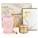 YHRJWN Gifts for Daughter-in-Law: 14 Oz Pink Coffee Mug & Candle