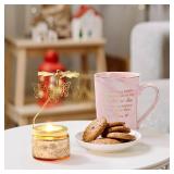 YHRJWN Gifts for Daughter-in-Law: 14 Oz Pink Coffee Mug & Candle