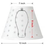 Large Lamp Shades Set of 2, 7 x 13 x 10 inch, Cut-out Stars