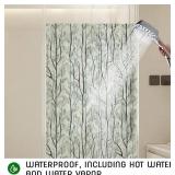 DKTIE Window Film Privacy, Stained Glass Cling (Dark Green)