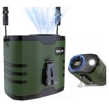 Portable 4 in1 Fan with Light, 10-Speed, 40H Runtime (Green)