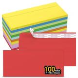 WHITE!! CREGEAR 100 Pack #10 Self Seal Envelopes, 4-1/8"x9-1/2"