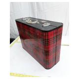 Vintage Red Plaid Folding Picnic Table