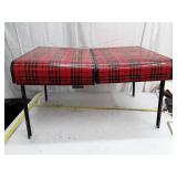 Vintage Red Plaid Folding Picnic Table
