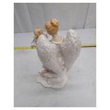 Vintage Porcelain Angel Figurine with Cherubs and Violin