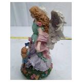 Vintage Garden Angel Figurine with Children