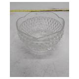 Vintage Diamond Cut Crystal Heart-Shaped Bowl