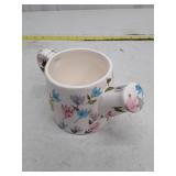 Floral Ceramic Sprinking Can with Candy Container