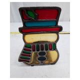 Vintage Stained Glass Boot Candle Holder