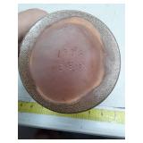 Vintage Clay Crucible with Blue Marking