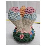 Vintage Praying Angel Figurine with Roses Music Box