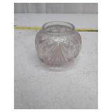 Vintage Cut Crystal Rose Bowl