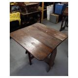 Solid Wood Drop Leaf Table with Turned Legs