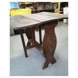 Solid Wood Drop Leaf Table with Turned Legs