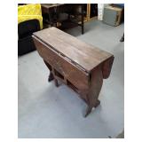 Solid Wood Drop Leaf Table with Turned Legs