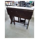 Solid Wood Drop Leaf Table with Turned Legs