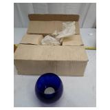 International Silver Company Optic Glass Votives Set of 6 Blue