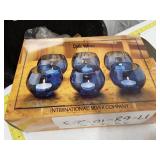International Silver Company Optic Glass Votives Set of 6 Blue
