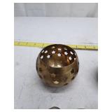 Bronze Star Pattern Candle Holders with Tea Lights