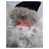 Traditional Santa Claus Decorative Figure in Green Velvet Robe