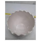 Target White Ceramic Decorative Bowl with Scalloped Edge