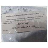 Thermal Nonelectric Pet Pad Warmer 30x36 PPR Inc USA Made